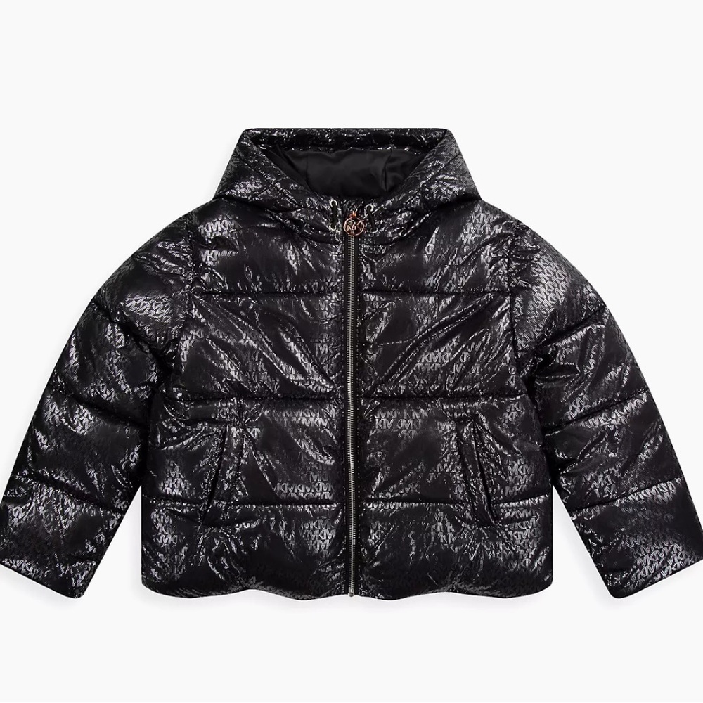 Michael Kors girls logo print puffer jacket size 8